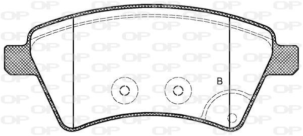 Jogo de 4 pastilhas de travão OPEN PARTS ref. BPA1215.01