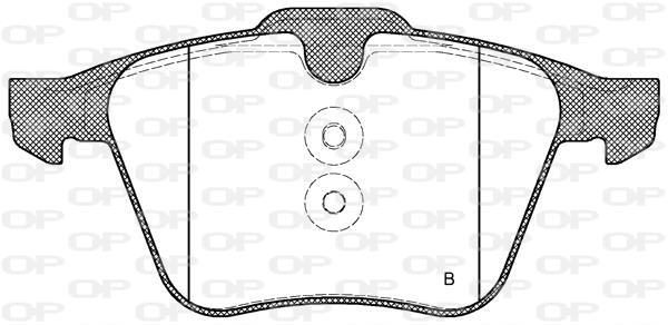 Jogo de 4 pastilhas de travão OPEN PARTS ref. BPA1217.00