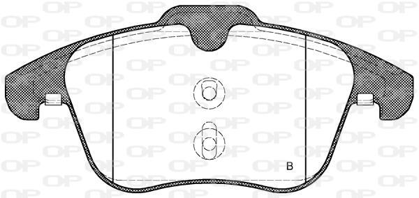 Jeu de 4 plaquettes de frein OPEN PARTS ref. BPA1219.00