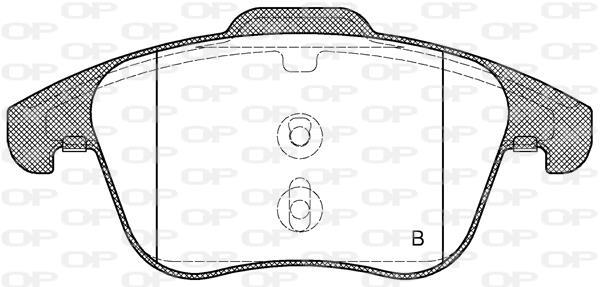 Jeu de 4 plaquettes de frein OPEN PARTS ref. BPA1219.11