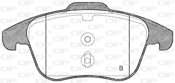 Jeu de 4 plaquettes de frein OPEN PARTS ref. BPA1219.21