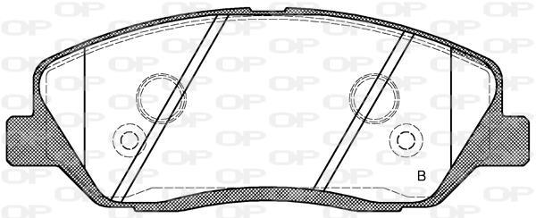 Jogo de 4 pastilhas de travão OPEN PARTS ref. BPA1226.02