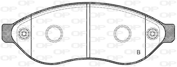 Jeu de 4 plaquettes de frein OPEN PARTS ref. BPA1237.01