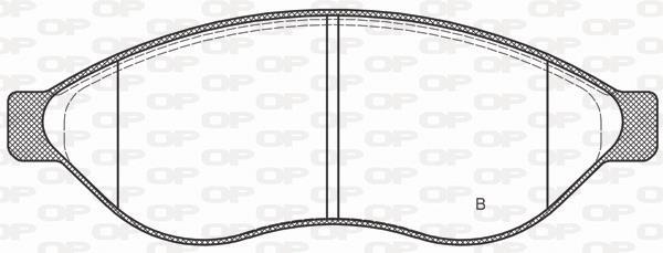 Jeu de 4 plaquettes de frein OPEN PARTS ref. BPA1237.11