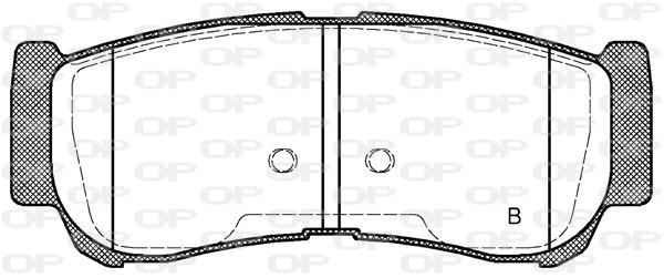 Jeu de 4 plaquettes de frein OPEN PARTS BPA1239.02