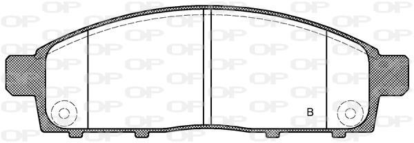 Jogo de 4 pastilhas de travão OPEN PARTS ref. BPA1242.01