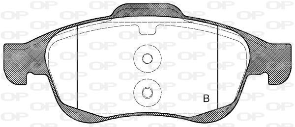 Jogo de 4 pastilhas de travão OPEN PARTS ref. BPA1248.00
