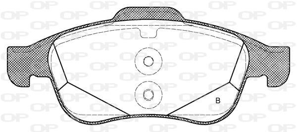 Jeu de 4 plaquettes de frein OPEN PARTS BPA1248.02