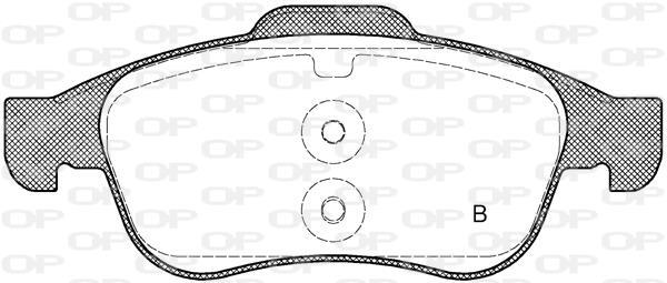 Jeu de 4 plaquettes de frein OPEN PARTS BPA1248.12