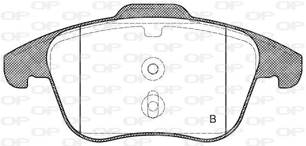 Jogo de 4 pastilhas de travão OPEN PARTS ref. BPA1249.00