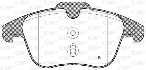 Jeu de 4 plaquettes de frein OPEN PARTS BPA1249.01