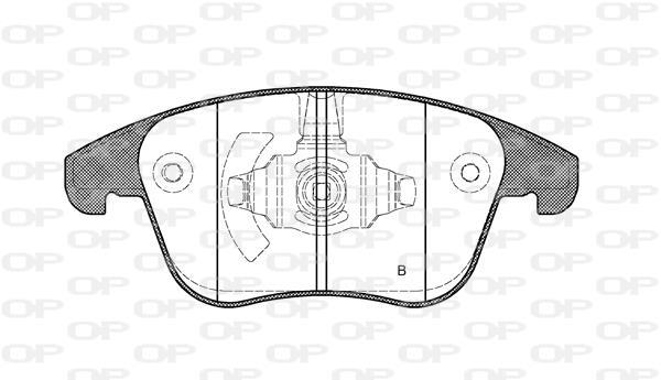 Jeu de 4 plaquettes de frein OPEN PARTS BPA1249.22