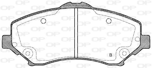 Jeu de 4 plaquettes de frein OPEN PARTS ref. BPA1259.02