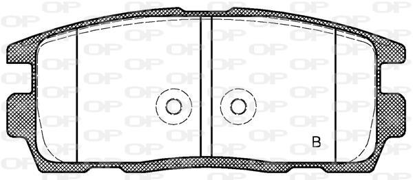 Jeu de 4 plaquettes de frein OPEN PARTS BPA1260.12