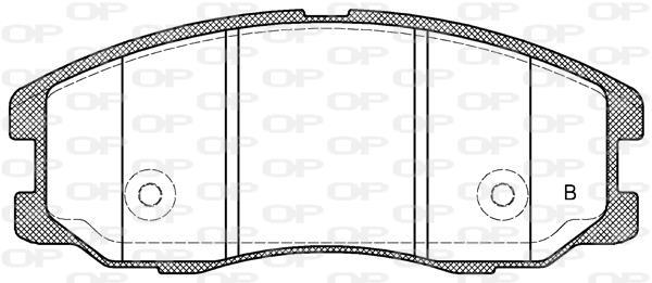 Jeu de 4 plaquettes de frein OPEN PARTS BPA1261.12