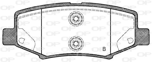 Jogo de 4 pastilhas de travão OPEN PARTS ref. BPA1264.02