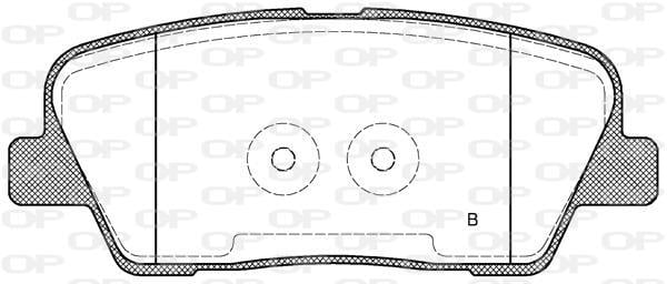 Jeu de 4 plaquettes de frein OPEN PARTS BPA1274.02