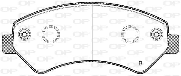 Jogo de 4 pastilhas de travão OPEN PARTS ref. BPA1275.01