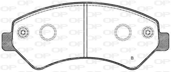 Jogo de 4 pastilhas de travão OPEN PARTS ref. BPA1275.12