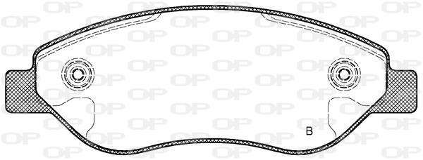 Jogo de 4 pastilhas de travão OPEN PARTS ref. BPA1276.01