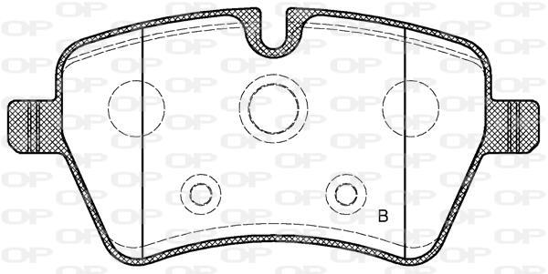 Jogo de 4 pastilhas de travão OPEN PARTS ref. BPA1277.00