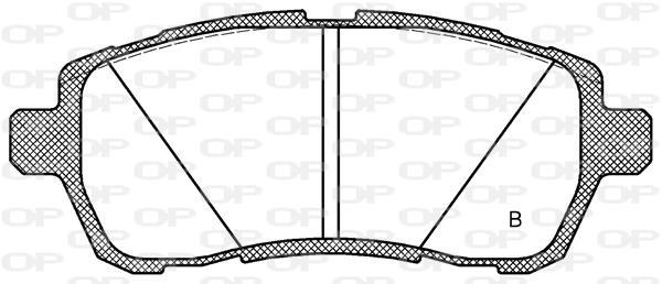 Jeu de 4 plaquettes de frein OPEN PARTS ref. BPA1281.02