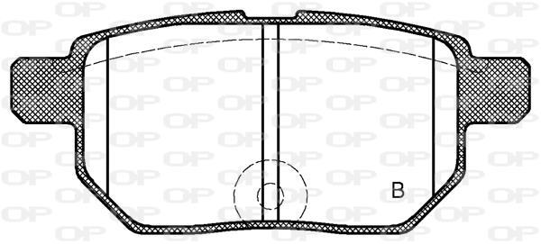 Jeu de 4 plaquettes de frein OPEN PARTS ref. BPA1286.02