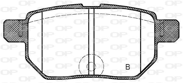 Jeu de 4 plaquettes de frein OPEN PARTS BPA1286.22