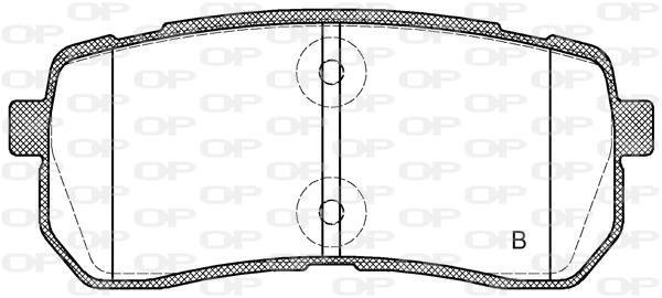 Jeu de 4 plaquettes de frein OPEN PARTS BPA1288.02