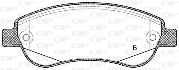 Jogo de 4 pastilhas de travão OPEN PARTS ref. BPA1289.02