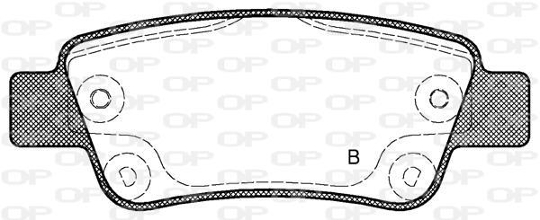 Jeu de 4 plaquettes de frein OPEN PARTS ref. BPA1290.02