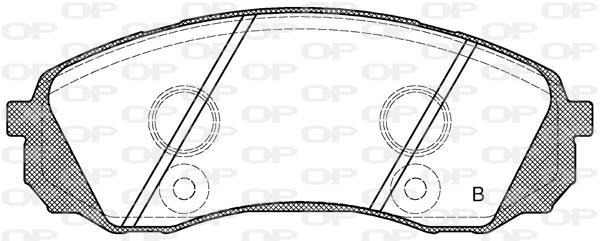 Jeu de 4 plaquettes de frein OPEN PARTS BPA1291.02