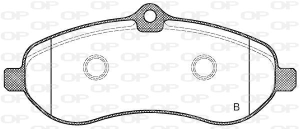 Jogo de 4 pastilhas de travão OPEN PARTS ref. BPA1292.01