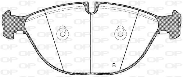 Jogo de 4 pastilhas de travão OPEN PARTS ref. BPA1298.00
