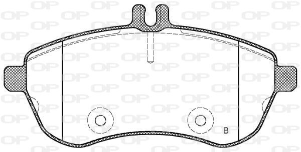 Jeu de 4 plaquettes de frein OPEN PARTS ref. BPA1301.00