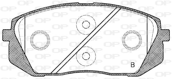 Jogo de 4 pastilhas de travão OPEN PARTS ref. BPA1302.02