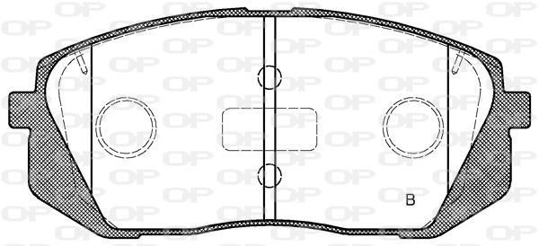 Jeu de 4 plaquettes de frein OPEN PARTS ref. BPA1302.22