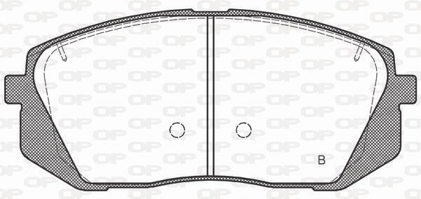 Jeu de 4 plaquettes de frein OPEN PARTS ref. BPA1302.52