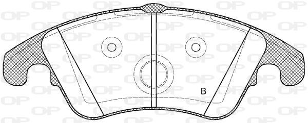 Jeu de 4 plaquettes de frein OPEN PARTS ref. BPA1304.00