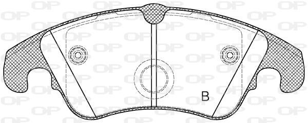 Jeu de 4 plaquettes de frein OPEN PARTS ref. BPA1304.10