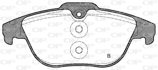 Jeu de 4 plaquettes de frein OPEN PARTS BPA1305.00