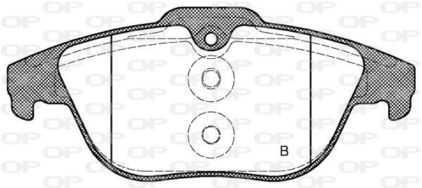 Jeu de 4 plaquettes de frein OPEN PARTS BPA1305.20