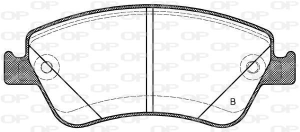 Jeu de 4 plaquettes de frein OPEN PARTS ref. BPA1310.02