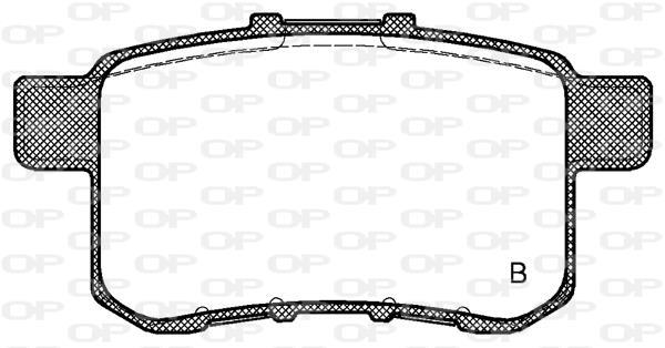 Jogo de 4 pastilhas de travão OPEN PARTS ref. BPA1332.02