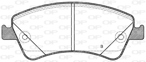 Jogo de 4 pastilhas de travão OPEN PARTS ref. BPA1341.02