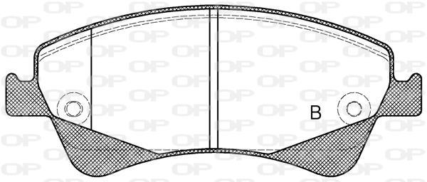 Jeu de 4 plaquettes de frein OPEN PARTS ref. BPA1341.12