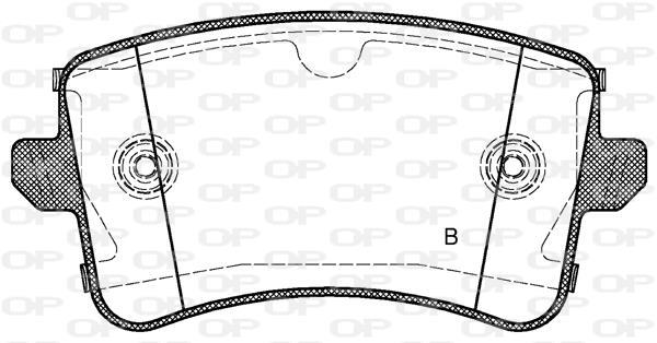 Jeu de 4 plaquettes de frein OPEN PARTS ref. BPA1343.10