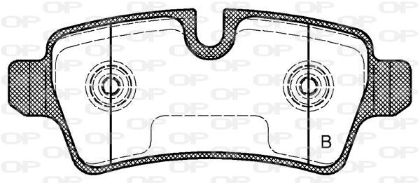 Jeu de 4 plaquettes de frein OPEN PARTS BPA1344.00