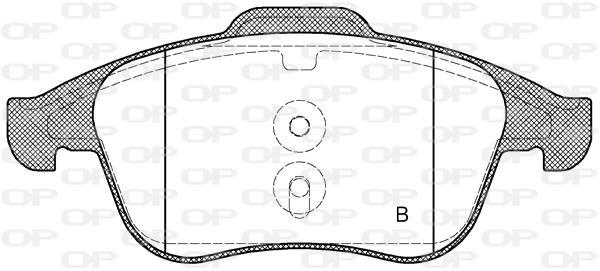 Jeu de 4 plaquettes de frein OPEN PARTS ref. BPA1350.00
