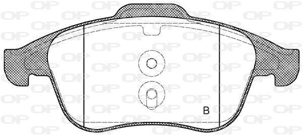 Jeu de 4 plaquettes de frein OPEN PARTS BPA1350.10